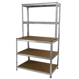 MonsterShop Galvanised Workbench Shelving Unit Rack Workshop Shed Heavy Duty Boltless Garage Galwix Steel Racking 900Kg