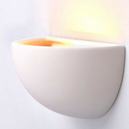 2 Pack Dimmable Led Wall Light Unglazed Ceramic Round Dome Fitting Lounge Lamp - thumbnail 5