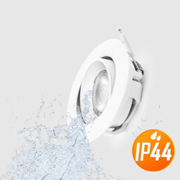 Paul Russells Led Downlight White Non-Dimmable Tilt Recessed Ceiling Spotlight 4.8W 400 Lumens Ip44 Warm White 3000K Pack Of 1 - thumbnail 3