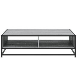 Walplus Coffee Table Grey Sonoma 100X100X30 Cm Engineered Wood And Metal - thumbnail 5