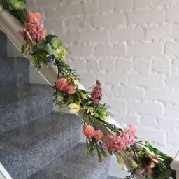 Swantex 1800mm Spring Floral Unlit Garland - Pink & Green - thumbnail 5