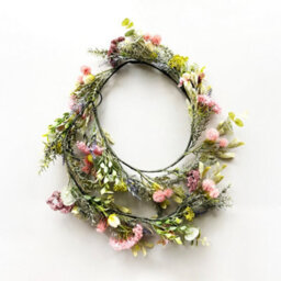 Swantex 1800mm Spring Floral Unlit Garland - Pink & Green - thumbnail 1