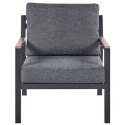 Beliani Garden Lounge Set With Table 4 Seater Delia Metal Grey - thumbnail 8