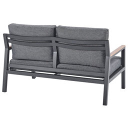Beliani Garden Lounge Set With Table 4 Seater Delia Metal Grey - thumbnail 7