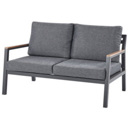 Beliani Garden Lounge Set With Table 4 Seater Delia Metal Grey - thumbnail 6
