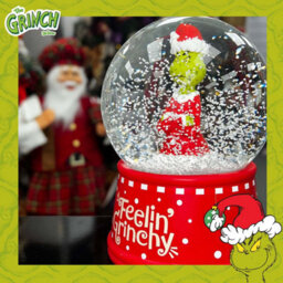 Grinch Christmas Snow Globe Festive Ornament Gift 14Cm X 10Cm Red X 1 - thumbnail 4