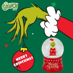 Grinch Christmas Snow Globe Festive Ornament Gift 14Cm X 10Cm Red X 1 - thumbnail 6