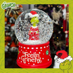 Grinch Christmas Snow Globe Festive Ornament Gift 14Cm X 10Cm Red X 1 - thumbnail 3