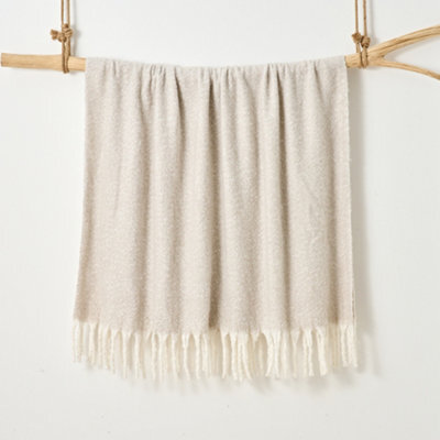 Allure Bath Fashions Aisling Faux Mohair Throw Blanket 127 X 170Cm - Chateau Grey - image 1