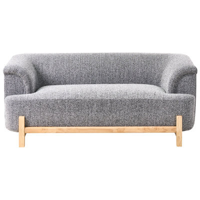 Wyld And Coco Aurahome 5-Seater Sofa Set - Dark Grey Polyester, Wooden Legs, 2-Seater + 3-Seater, Modern - image 1