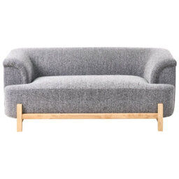 Wyld And Coco Aurahome 5-Seater Sofa Set - Dark Grey Polyester, Wooden Legs, 2-Seater + 3-Seater, Modern - thumbnail 1