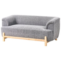 Wyld And Coco Aurahome 5-Seater Sofa Set - Dark Grey Polyester, Wooden Legs, 2-Seater + 3-Seater, Modern - thumbnail 6