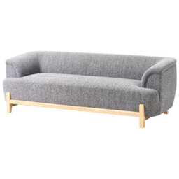 Wyld And Coco Aurahome 5-Seater Sofa Set - Dark Grey Polyester, Wooden Legs, 2-Seater + 3-Seater, Modern - thumbnail 8