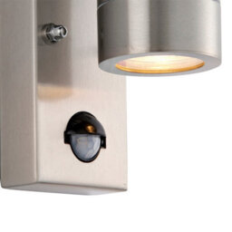Luminosa Lighting Luminosa Palin Pir Outdoor Down Wall Lamp Brushed Stainless Steel Ip65 - thumbnail 4