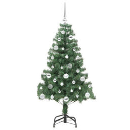 Vidaxl Christmas Tree With 150 Leds With Stand Green 150 Cm Pvc - thumbnail 4
