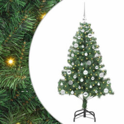 Vidaxl Christmas Tree With 150 Leds With Stand Green 150 Cm Pvc - thumbnail 2