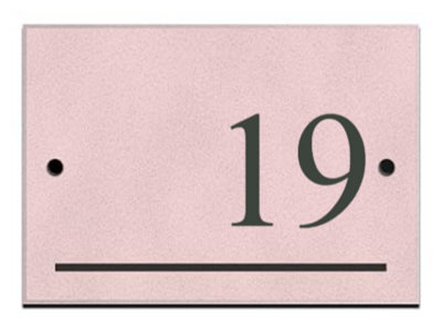 Reversed Slate Number 19 Blush Pink 14 X 9Cm - image 1