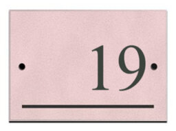 Reversed Slate Number 19 Blush Pink 14 X 9Cm - thumbnail 1