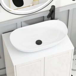 Royal Bathrooms Royal Bathroom Elmore 600mm Classic White Wall Mounted Bathroom Vanity Unit 2 Drawer Plain White Worktop With Cesar Basin - thumbnail 4