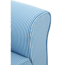 Premier Housewares Interiors By Premier Blue And White Stripe Rocker With Footstool For Kids, Velvet Stool, Adjustable Sofa Footstool, Ergonomic Sofa - thumbnail 8