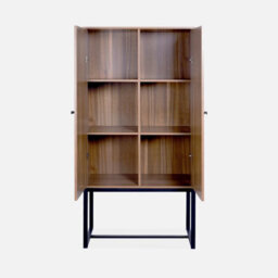 Sweeek - 165Cm Sideboard With Wood And Cane Effect Natural 80X40X165 Cm - Retro - thumbnail 3