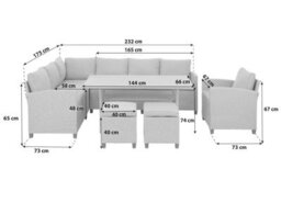 Impact Furniture Garden Dining Set Outdoor Rattan Corner Sofa Table Armchair 8 Seater Patio Decking Premium Furniture With Brown Cushions Barca - thumbnail 6