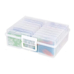 1600Pcs Photo Storage Box Picture Album Postcard Organizer-Clear - thumbnail 1