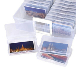 1600Pcs Photo Storage Box Picture Album Postcard Organizer-Clear - thumbnail 4