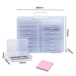 1600Pcs Photo Storage Box Picture Album Postcard Organizer-Clear - thumbnail 2