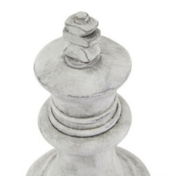 Hill Interiors Athena Stone King Chess Piece - Ceramic - L16 X W16 X H28 Cm - White - thumbnail 2