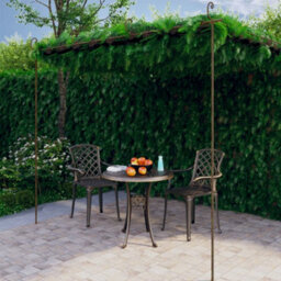 Walplus Garden Pergola Antique Brown 4X3X2.5 M Iron