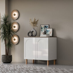 Decorotika Bohem 90 Cm Side Board White Walnut - thumbnail 1