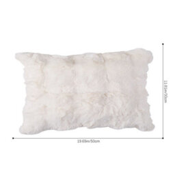 Living And Home Off-White Plush Knitted Sofa Cushion Cover/pillowcase, 50Cm X 30Cm - thumbnail 9