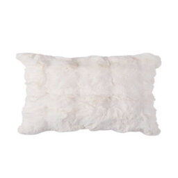 Living And Home Off-White Plush Knitted Sofa Cushion Cover/pillowcase, 50Cm X 30Cm - thumbnail 4