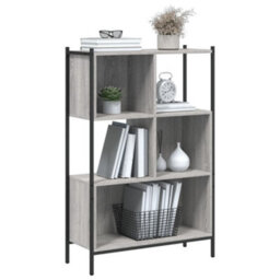 Berkfield Sturdy Bookcase Grey Sonoma 72X28X109 Cm Engineered Wood - thumbnail 4