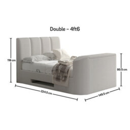 Copenhagen Upholstered Ottoman Storage Tv Bed Shell - Double 4Ft6 Bed Frame Only - thumbnail 6