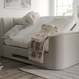 Copenhagen Upholstered Ottoman Storage Tv Bed Shell - Double 4Ft6 Bed Frame Only - thumbnail 2