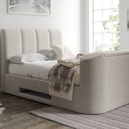 Copenhagen Upholstered Ottoman Storage Tv Bed Shell - Double 4Ft6 Bed Frame Only