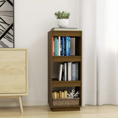 Berkfield Book Cabinet/room Divider Honey Brown Solid Pinewood - image 1