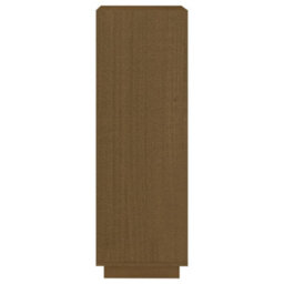 Berkfield Book Cabinet/room Divider Honey Brown Solid Pinewood - thumbnail 6