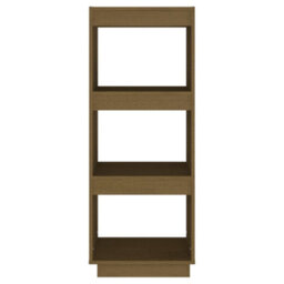 Berkfield Book Cabinet/room Divider Honey Brown Solid Pinewood - thumbnail 5