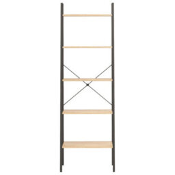 Vidaxl 5-Tier Standing Shelf Light Brown And Black 56X35X174 Cm - thumbnail 3