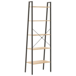 Vidaxl 5-Tier Standing Shelf Light Brown And Black 56X35X174 Cm - thumbnail 5