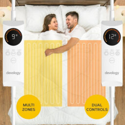 Devology Fully Fitted Mattress Cover Heated Electric Blanket - Elastic Straps - Machine Washable - Small Double - 120X190Cm - thumbnail 4