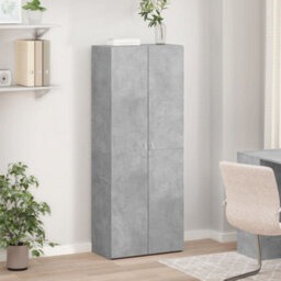 Berkfield File Cabinet Concrete Grey 60X32X153 Cm Engineered Wood - thumbnail 3