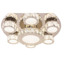 Luminosa Lighting Luminosa Amur Ceiling Light Chrome K9 Crystals 7X Led 4000K - thumbnail 4