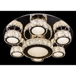 Luminosa Lighting Luminosa Amur Ceiling Light Chrome K9 Crystals 7X Led 4000K - thumbnail 5