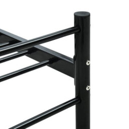 284688 Vidaxl Bed Frame Without Mattress Black Metal 180X200 Cm Super King - thumbnail 5