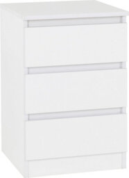 Seconique Malvern 3 Door Wardrobe Bedroom Set White With Chest And X2 Bedsides - thumbnail 5