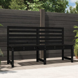 Walplus Garden Bench Black 157.5 Cm Solid Wood Pine